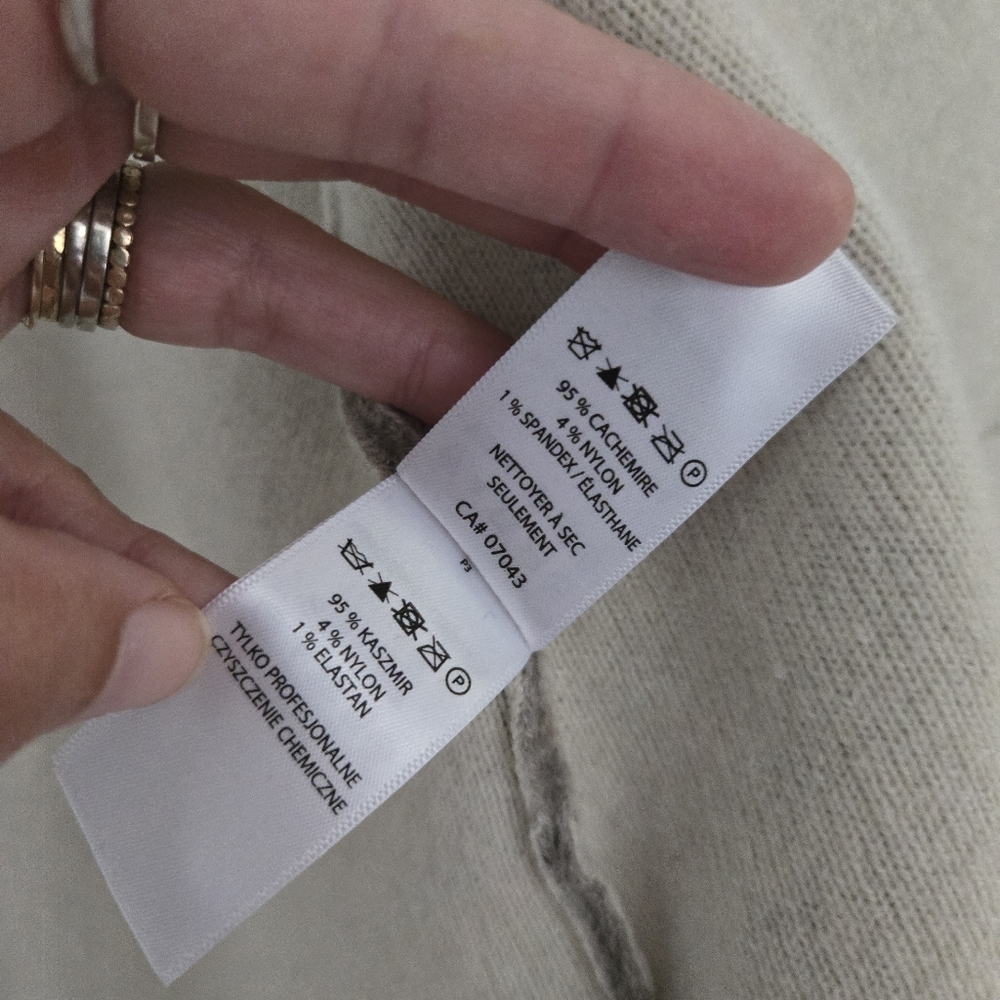 Max Studio Luxury Cashmere Double Face Open Front Long Cardigan Sweater Jacket M - Picture 4 of 8